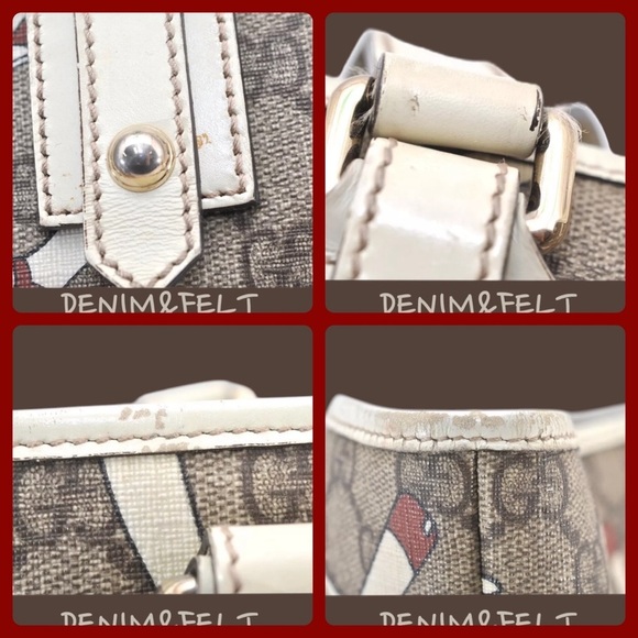 GUCCI Beige/Cream The Boot Pattern GG Plus Monogram Canvas/Leather Tote Bag 👢👢 - Picture 15 of 16